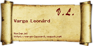 Varga Leonárd névjegykártya